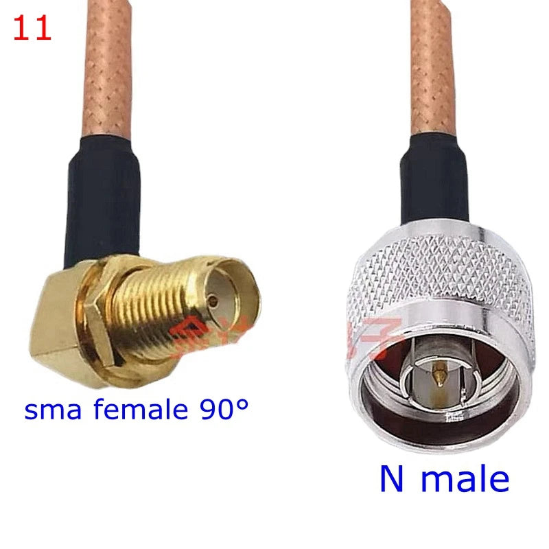 RG316 Cable N Male Female To SMA Male Female Extension Conncetor N Type L16 To RPSMA Crimp for RG-316 Low Loss Coax Copper Brass