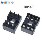10PC 2.54mm IC Socket DIP6 DIP8 DIP14 DIP16 DIP18 DIP20 DIP28 DIP40 Pin Connector 8 14 16 18 20 24 28 40Pin DIP Socket Chip Base