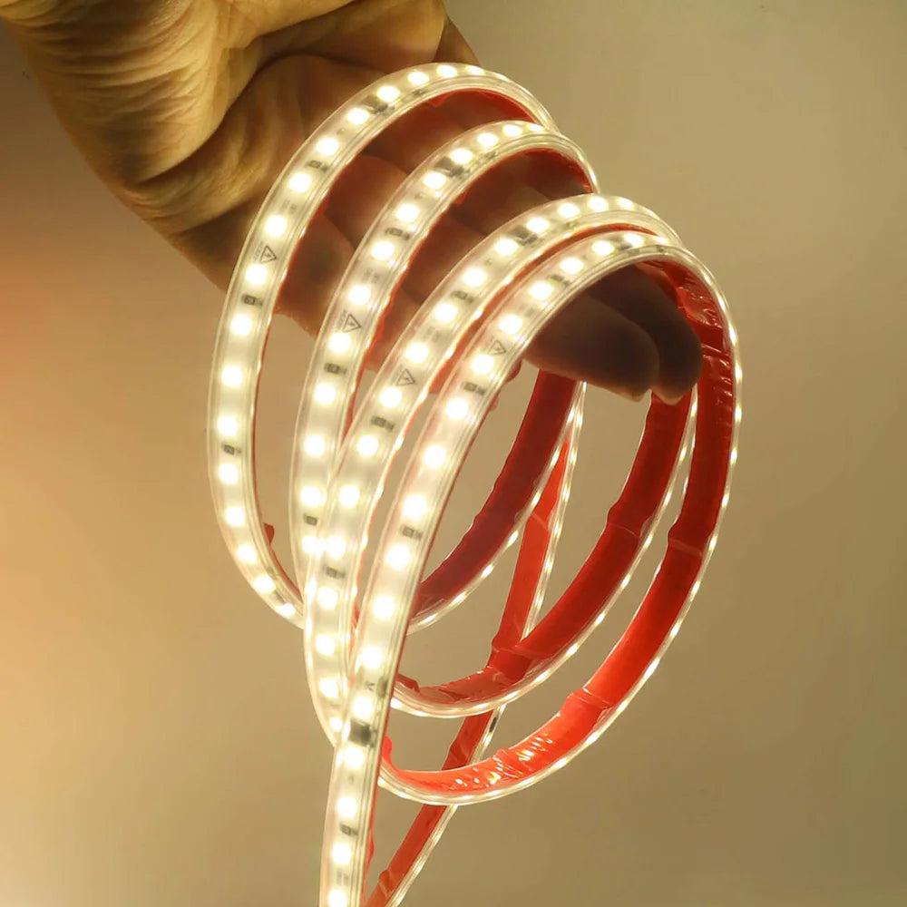 AC 2835 Led Strip Lights Dimmable 220V 230V 120 LEDs/m 0.5m 1m 2m 5m 10m 20m 50m Waterproof High Brightness Diode Tape Adhesive