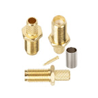 RP-SMA-KY-3 Male Female Bulkhead Crimp for RG58 RG142 SYV50-3 Cable RF Coaxial Connector