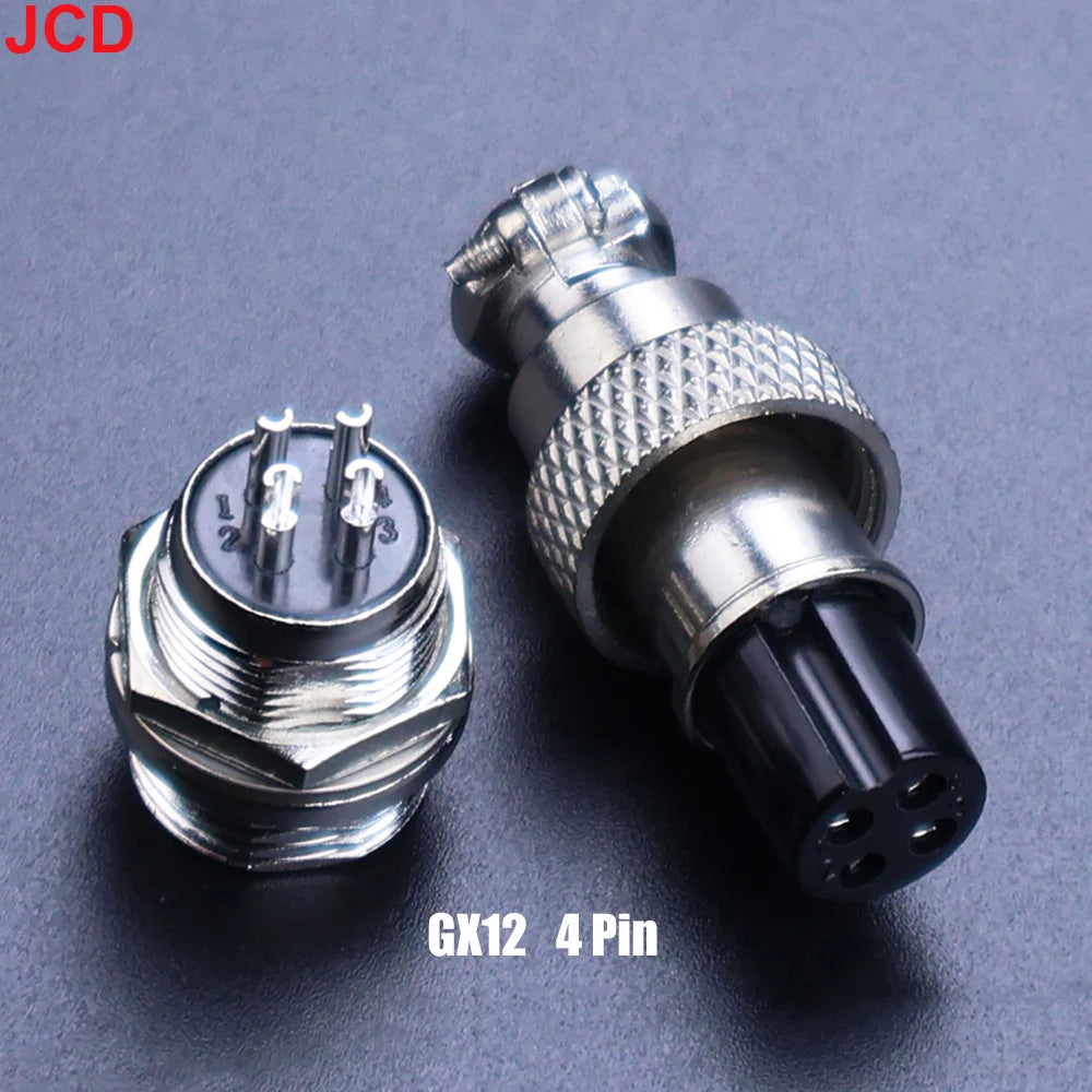 JCD 1Set GX12 GX16 GX20 2 3 4 5 6 7 8 9 10 12Pin Docking Aviation Plug Socket Waterproof Circular Connector