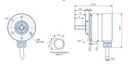 IP68 Absolute  Encoder Rotary Multi Turn 6mm solid shaft Angle Measurement RS485 CAN Power Off Memory Waterproof