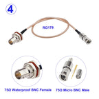 1Pcs RG179 Cable 75 Ohm Micro BNC Male to BNC Male/BNC Female Connector RG-179 RF Pigtail HD Video Mini BNC to BNC Jumper Line