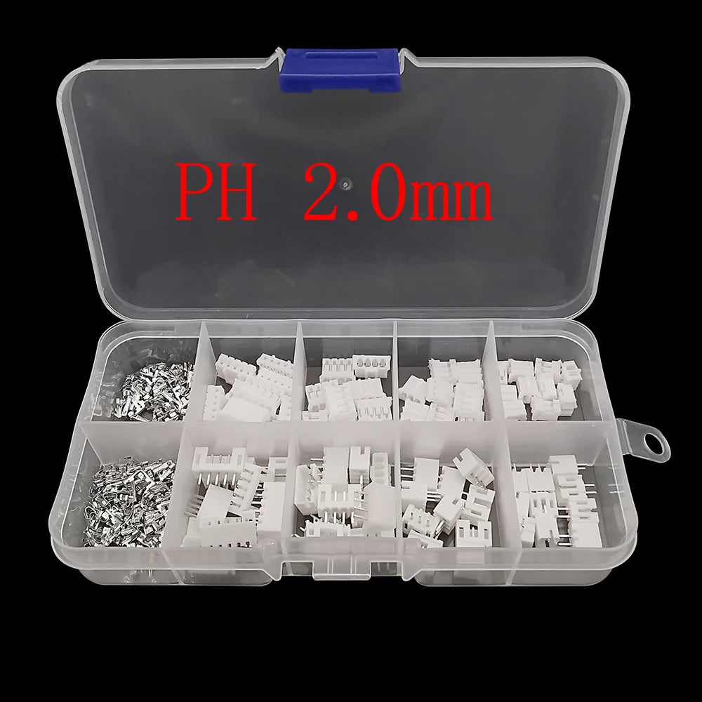 1Box JST 1.25mm/PH 2.0mm/XH 2.54mm Pitch Terminal Kit / Housing / Pin Header JST Connector 2 3 4 5 Pin Male Female Shell Adaptor