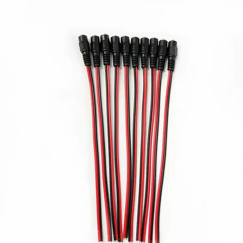 12V DC Connector 5.5x2.1mm Male Female Plug 12V DC Power Pigtail Cable Jack for CCTV Camera Connector Tail Extension 24V DC Wire