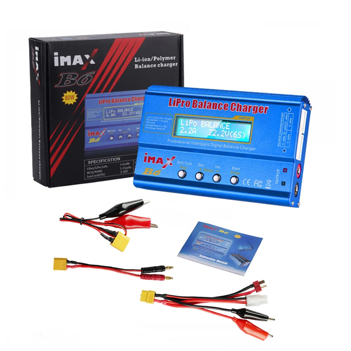 HTRC IMAX B6 80W RC Charger for Lipo NiMh Li-ion Ni-Cd Battery Charger RC B6 Charger Lipro Discharger Digital Balance Charger