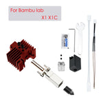 Upgrades V2.0 For Bambu Lab P1P Hotend Kit Bi Metal Throat For Bamboo X1C Hot End X1 Nozzle P1S Thermistor Hardened Steel Nozzle