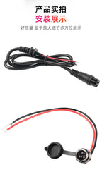 GX16 3Pin Plug for Lithium Battery Electric Scooters Aviation Charging Port 3 Pin Charger Output Cable 220V Waterproof Dust-pro