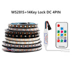 WS2815 Led Strip With14/17/21Keys Controller (WS2812B WS2813 Updated) RGB Individually Addressable Kits 30/60/144 Leds/M DC12V