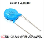 20PCS Safety Y Capacitor 0.001UF 0.0022UF 0.0047UF 470P 470PF 1000PF 1NF 2.2NF 4.7NF 10NF 250VAC 400VAC 102M 103M 471M 222M 472M