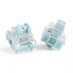 TTC Silent Bluish White Switches Tactile 42g Switch Rounded Sharp Tactility Long Spring Mechanical Keyboard RGB MX DIY Switch