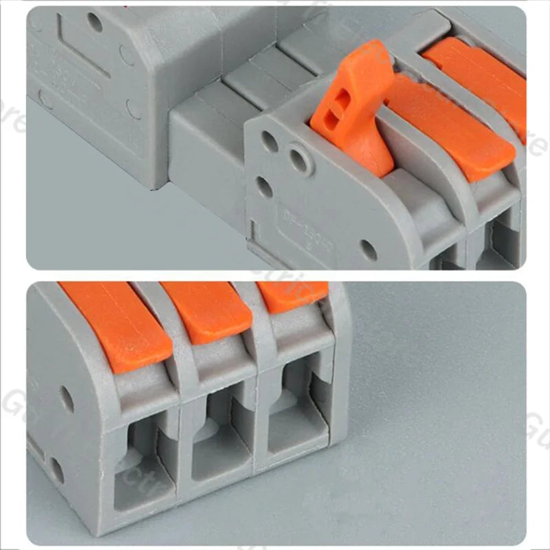 Male Female Docking Mini Quick Wire Connector Universal Compact Electrical Wiring Connectors Push-in Conductor Terminal Block