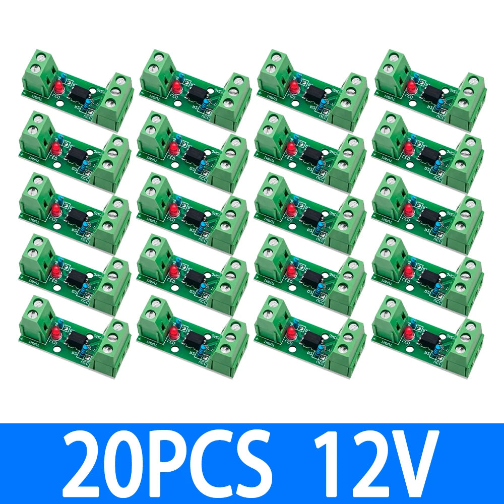 1 Channel Way Optocoupler Isolation Module PC817 EL817 3V-5V 12V 24V Photoelectric Isolator Rail Holder PLC Drive Motor Board