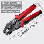 Versatile Ratchet Crimping Tool Set for Open Barrel Pins, SATA, TE, JST, Molex, and Dupont Connectors