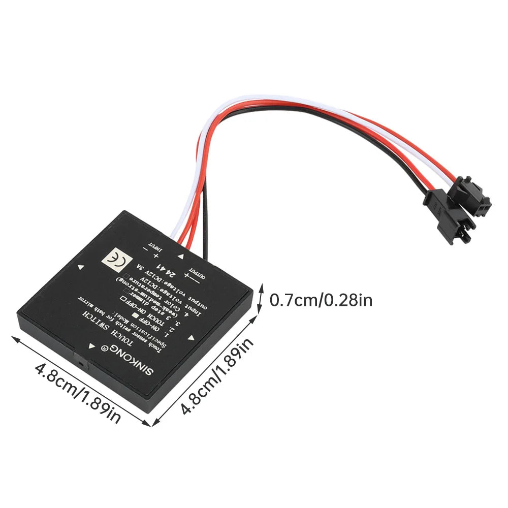 DC 5-12V Bathroom Mirror Switch Touch Switch Sensor Stepless LED Inductive Dimming Touch Switch for Led Light Mirror Headlight