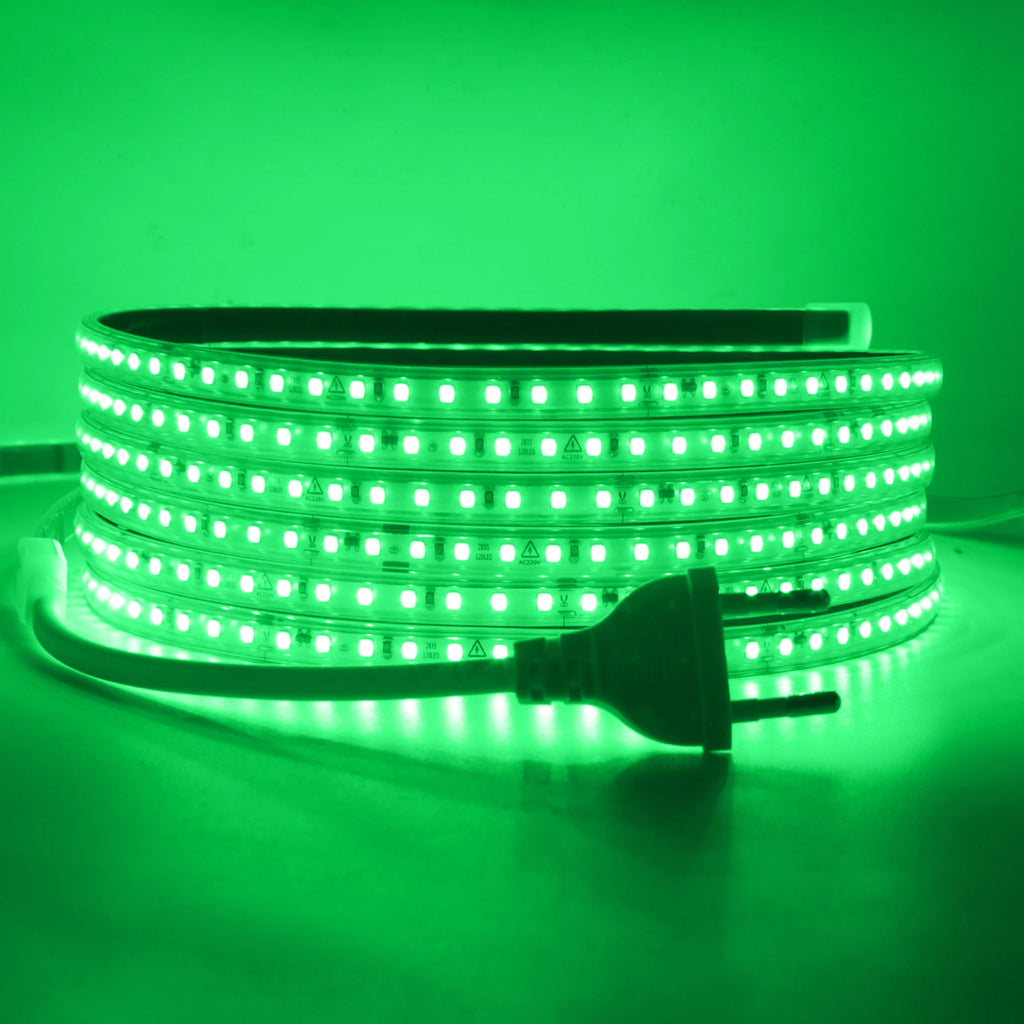 220V LED Strip 2835 120LEDs/m Waterproof 0.5M 5M 10M 20M 30M 40M Flexible Lamp Adhesive Tape White Red Green Ice Blue Pink