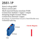 Push-In Wire Connectors Electrical Cable Terminal Block Multiple In/out DIN Rail Mount With Fixing Hole Spliceable DIY connectio