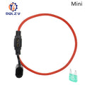 Waterproof 32V Mini Small Medium Auto Fuse Holder 18/1614/12/10AWG and Car Blade Fuse 2A 3A 5A 7.5A 10A 15A 20A 25A 30A 35A 40A