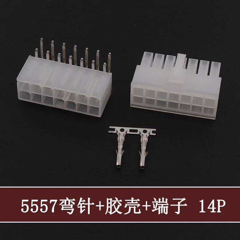 5Sets Molex 4.2mm Automotive Wire Connectors Plug 5557 Series RA Wafer Female Terminal 2-24P Housing for Electrical Wiring