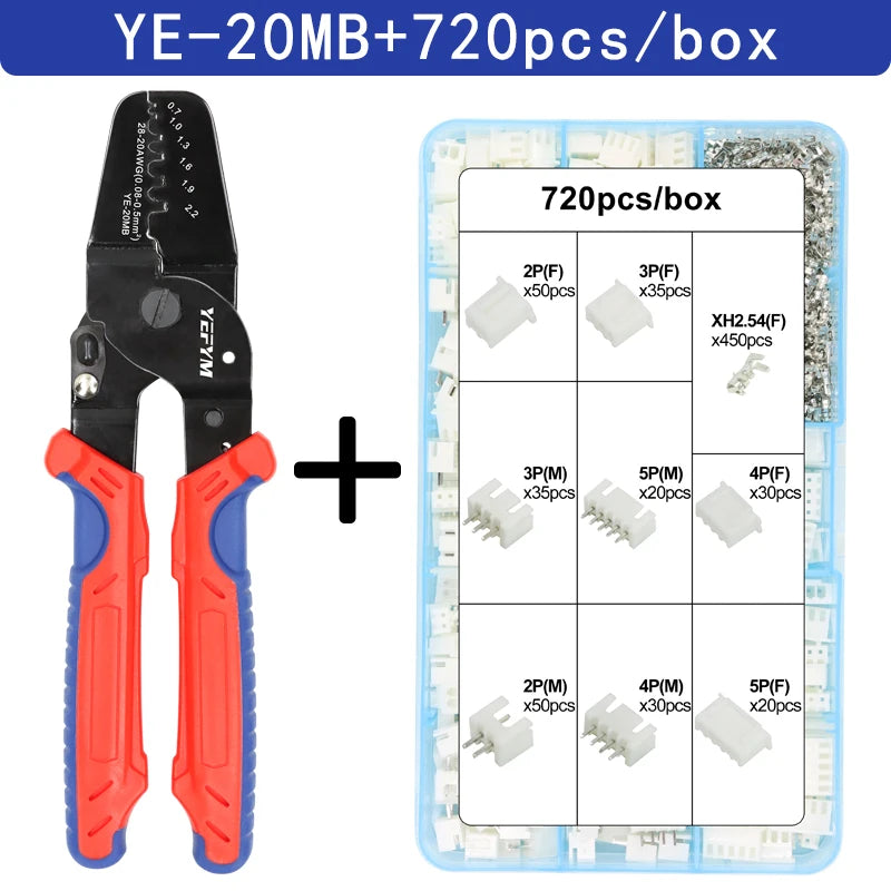 SH1.0/ZH1.5/PH2.0/XH2.54/SM2.54/2510/VH3.96/5557/5559 Molex Tyco JST Spade Terminals Pliers YE-12MB/20MB Crimping Tools YEFYM