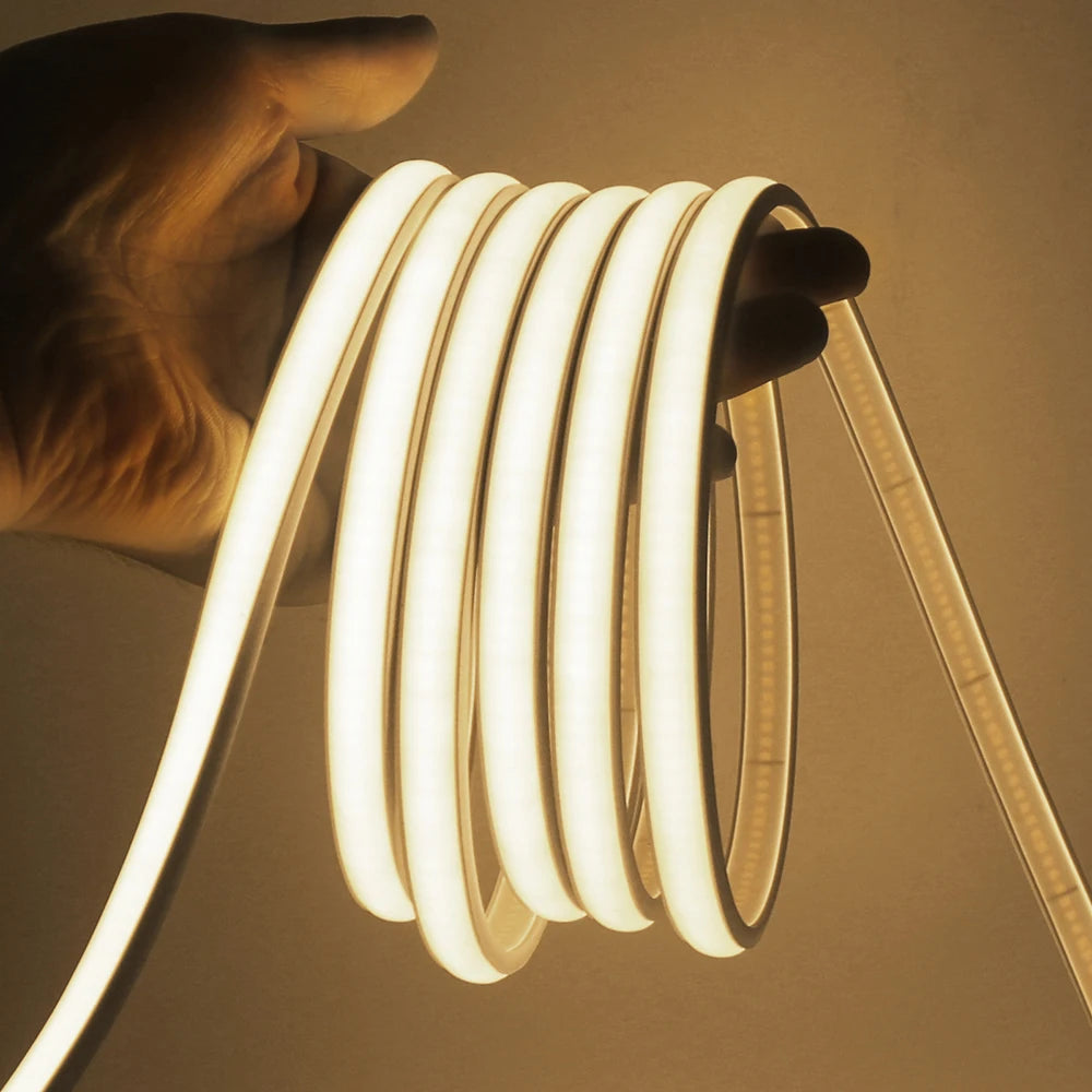 IP68 Waterproof Flexible Neon Rope Light USB COB LED Strip 5V ON OFF Switch 320 LEDs/m Natural Warm White 0.5m 1m 2m 3m 4mm 5m