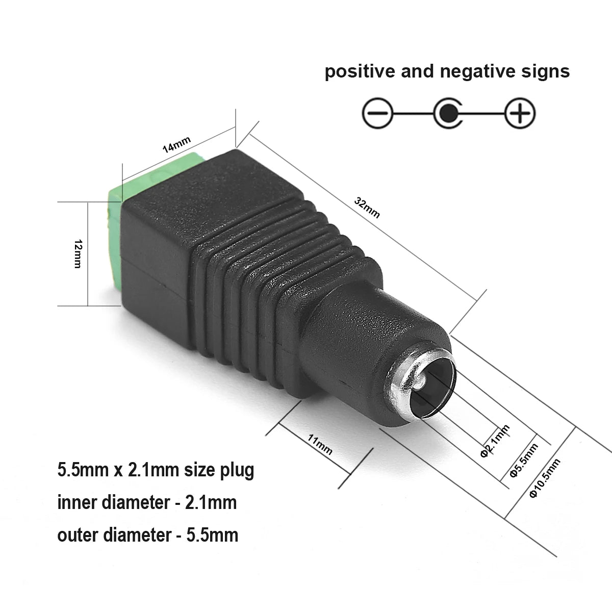 Splitter DC Power Cable 1 To 2/3/4/5/6/8 Way 5V 12V Male Female 5.5x2.1mm DC Plug Extension Wire For LED Strip Light Camera CCTV