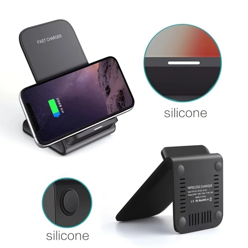 30W  Wireless Charger Stand For IPhone17 16 15 14 13 12 Pro Max 11 XS XR X 8 Samsung S23 S22 Type C Fast Charging Dock Station