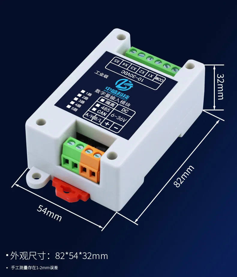 CAN WIFI Digital IO Ethernet Expansion Module Control Board RS485/232 ZS-DI-16 Isolated PNP NPN MODBUS RTU Module