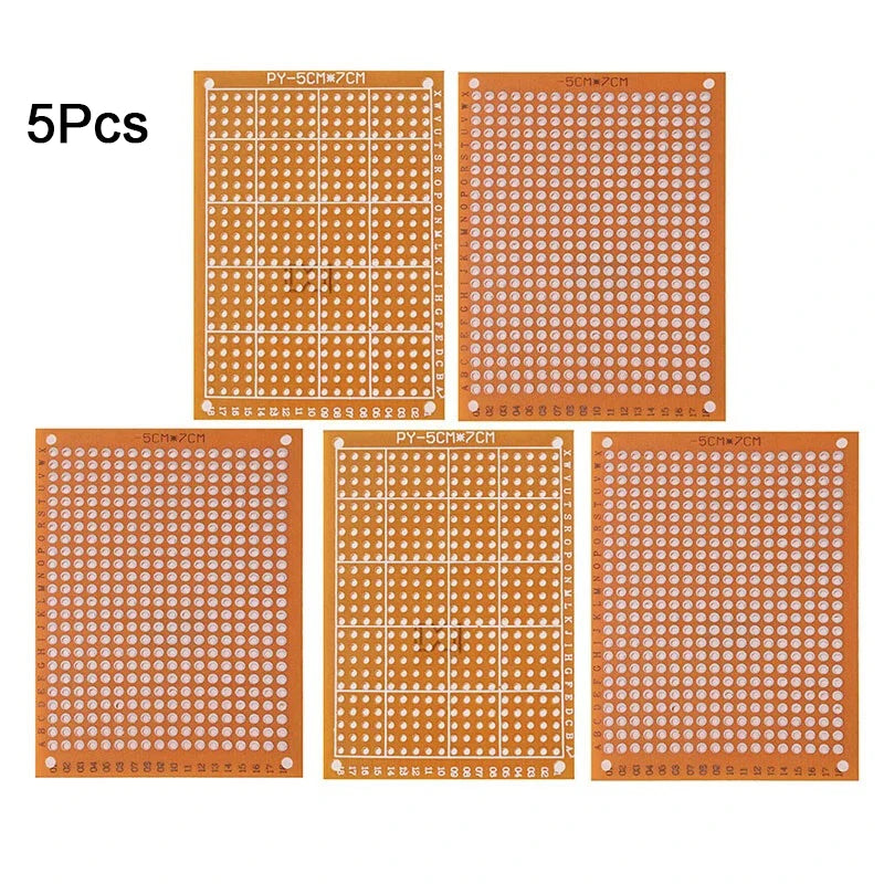 5/10PCS Universal PCB Breadboard 5*7CM Yellow Single Sided Printed Circuit Boards 1.2MM Thick DIY Prototype Copper PCB Board