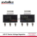 20PCS LD1117S33 LD1117S50 LD33 LD1117 LD12 LD18 LD50 ADJ SOT223 SMD Adjustable 3.3V 5V Fixed Low Drop Positive Voltage Regulator