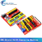 CNC shield V3 / V4 Engraving Machine 3D Printer + 4PCS A4988 / DRV8825 driver Expansion Board + NANO 3.0 For UNO- R3 USB Cable