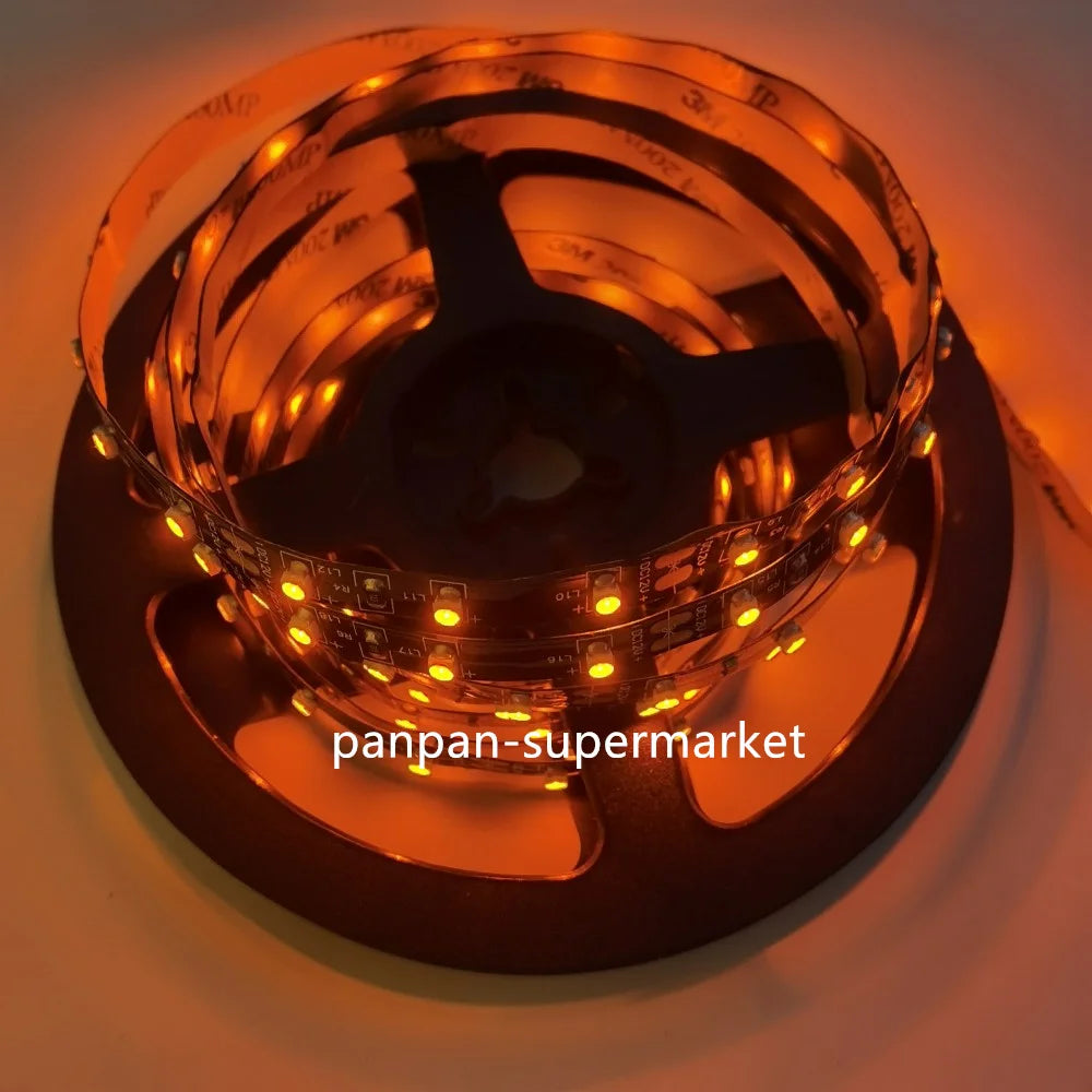 LED Strip Light 600nm True Orange SMD 5050 3528 Strip Ribbon Diode Tape Rope Lights 1m/5m 12V Flexible Strip String Lamp