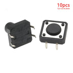 10pcs 12x12 Tact Switch Vertical 12*12*4.3/4.5/5/6/7/8/9/10/11/12/13mm Micro 4Pin Self-Reset Electronic Push Button Interruptor