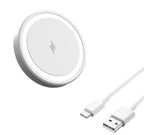 15W Ultra Thin Wireless Charger, Fast Qi Charging Pad with Compact 6cm Size, Lightweight Portable Design for Desk Bedroom Trave