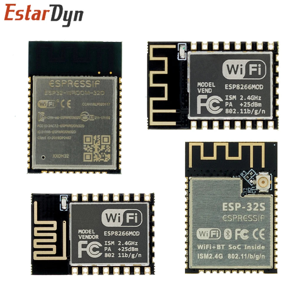 Estardyn ESP8266 ESP-12E/12F ESP32/32S Serial WiFi IoT Module Dual Core Low Power Consumption 3.3V MCU Board