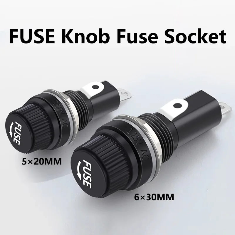5/20/100PCS 5*20mm 6*30mm Glass Fuse Holders Insurance Tube Socket Fuse Holder For Insurance Panel Mount Fuse Holder 5x20 6x30
