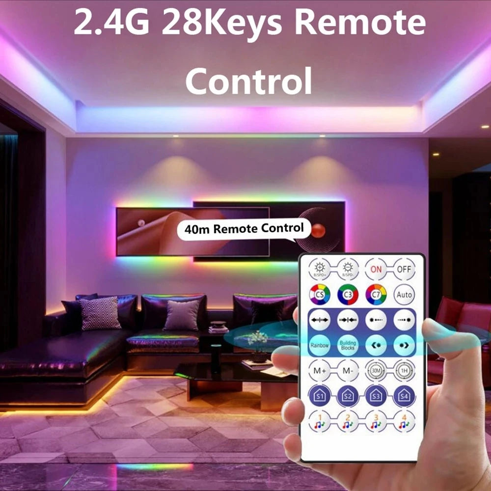 WS2812B LED Strip Bluetooth Wifi Music Controller Kit Individually Addressable Smart RGB LED Tape 30/60/74/96/144Leds/m USB DC5V
