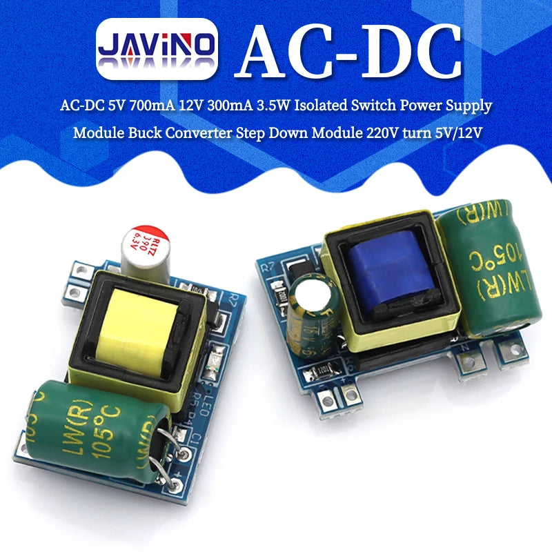 AC-DC 5V 700mA 12V 300mA 3.5W Isolated Switch Power Supply Module Buck Converter Step Down Module 220V turn 5V/12V