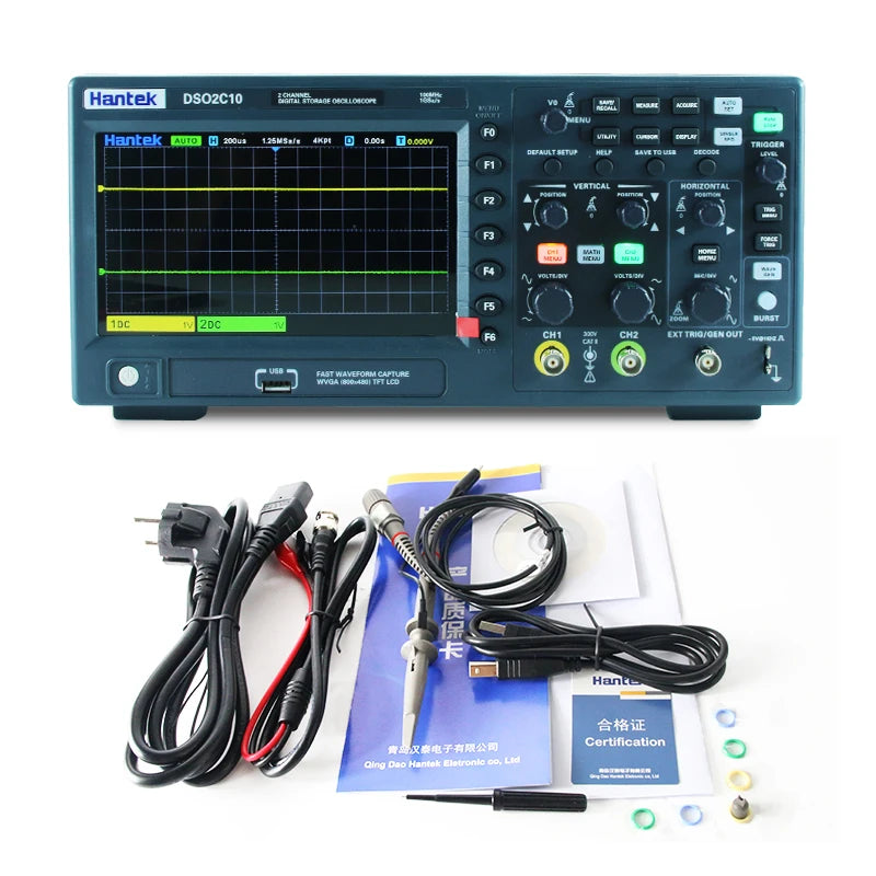 Hantek Digital Oscill DSO2C10 DSO2D15 DSO2D10 DSO2C15 2 Channels 100Mhz/150Mhz Bandwidth USB Portable Meter Tester