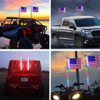 Nilight  3-6FT RGB LED Whip Light, Spiral Neon Flagpole Lights With Remote Control Color Changing Lights for ATV UTV Buggy 2PCS