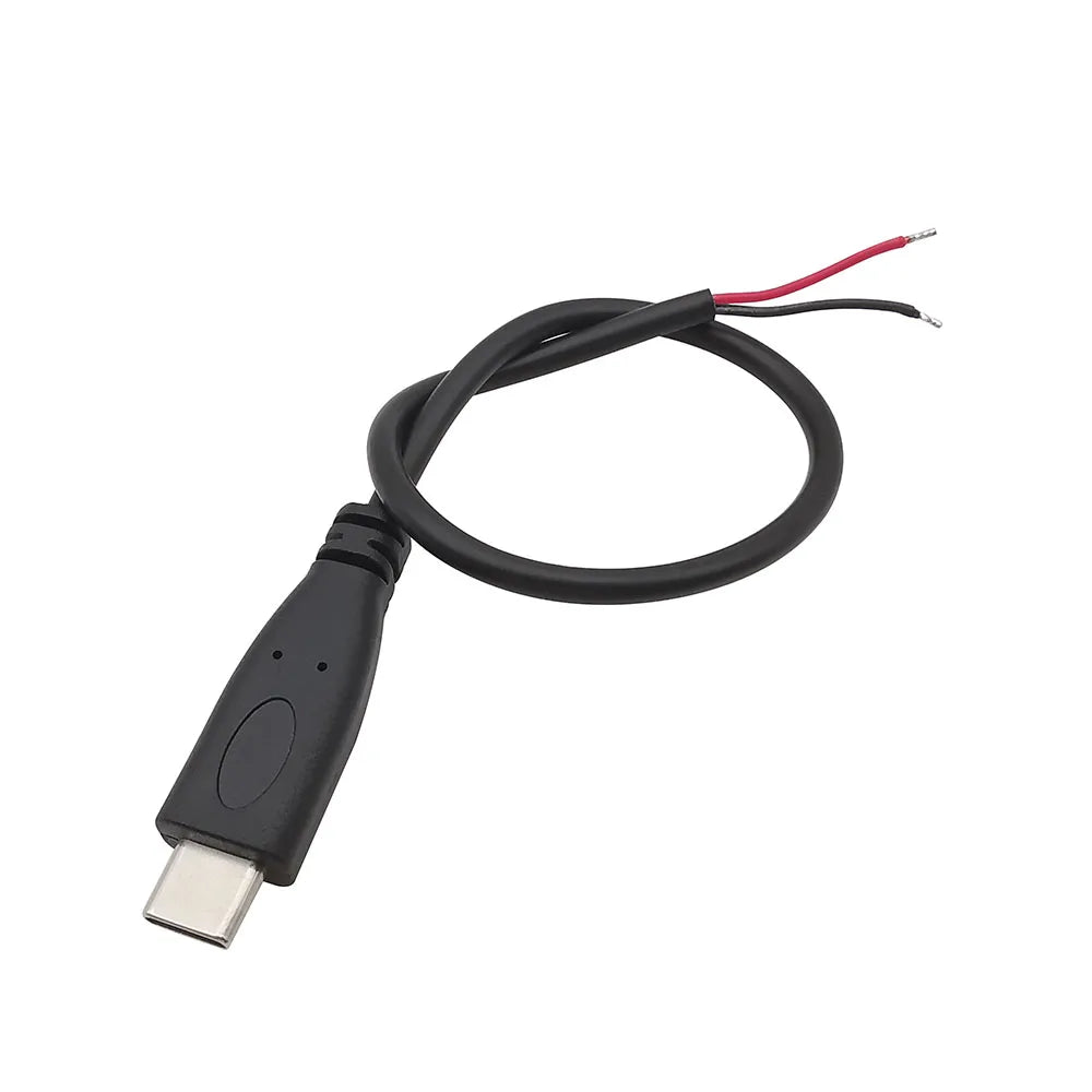 1/3Pcs 0.3M 1M 2M USB Type C Male Female Power Supply Cable Charge Connector Welding 2Pin 4Pin Wire Extension Adapter DIY Repair