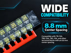 10/20/50/100PCS TB1512 / TBD-15A 12 Position Pre Insulated Fork Type Terminal TB Connection Strip Barrier Strip Jumper Connector