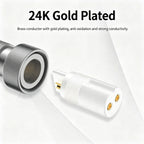 1PC Viborg Gold Plated GX16 GX12 Aviation Connector 2 Pin Female Socket Plug Circular Panel Mount Adapter