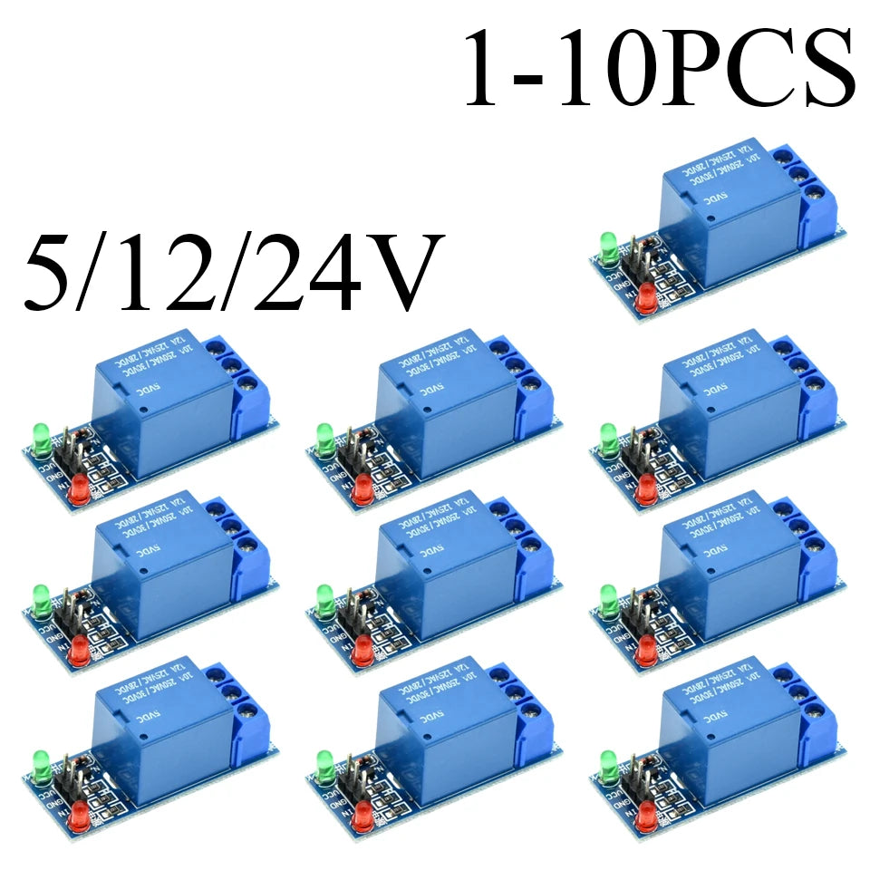 1-10PCS 24V 12V 5V 1 Way Relay Module For Arduino 1 Channel Relay Module With Optocoupler Relay Output In Stock