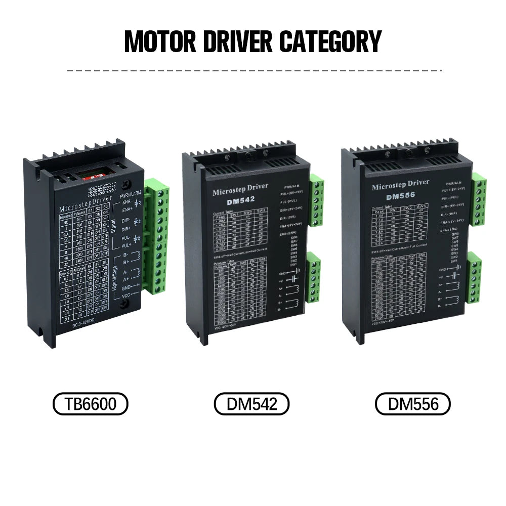 Nema 23 Stepper Motor Kit 57mm 3 4 Axis CNC Driver TB6600 DM542 DM556 & USB Mach3 Controller & 350W 36V Power PSU+5V Handwheel
