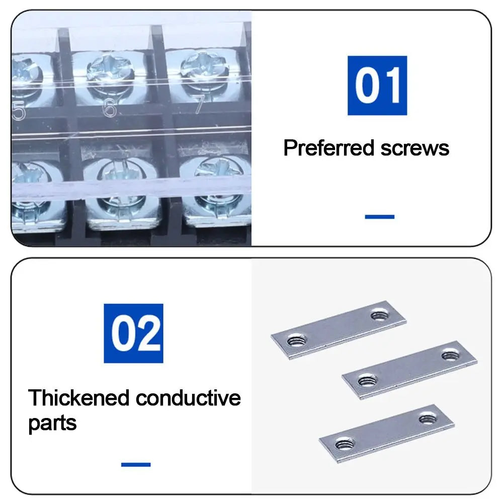 Terminal Block Connector Dual Row Terminal Block With Screws Strip Block Terminal Electric Connector Strip Electrical