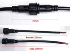 5/20Pcs M16 Waterproof 2 3 4 5 Pin IP65 Cable Wire Plug for LED Strips Male and Female Jack 22mm Nut Connector 20CM OD 6mm