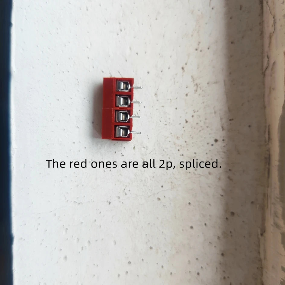 100PCS KF301-2P 3p Splicing, screw type PCB spacing 5.0 connector terminals, terminal KF301 Red, blue, green, black