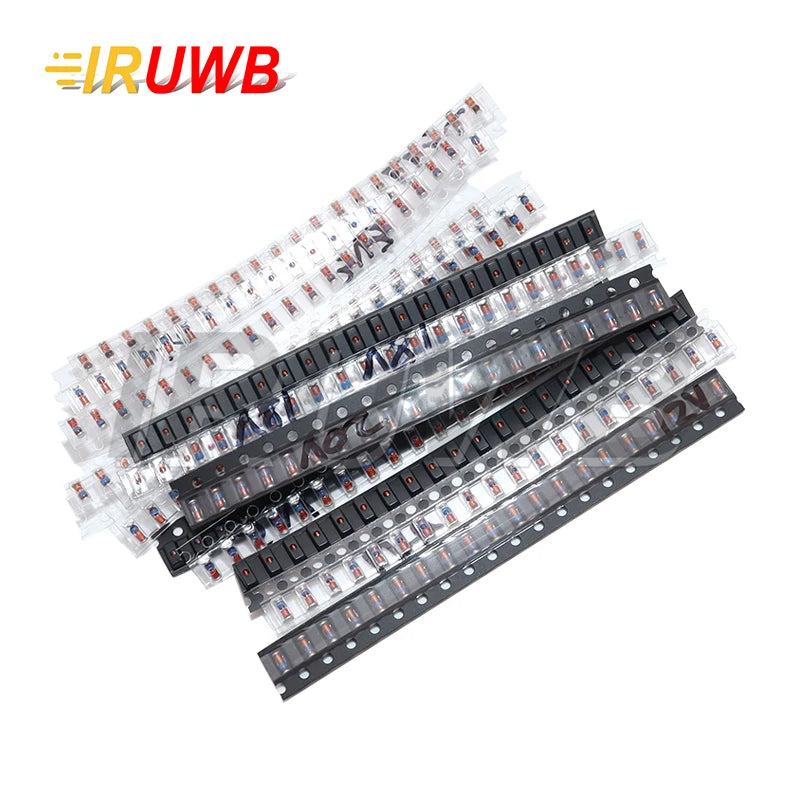 300PCS SMD 0.5W 1/2W 3V-24V 2V-39V SMD Diode Set 1N4148 LL34 Zener Diode Kit