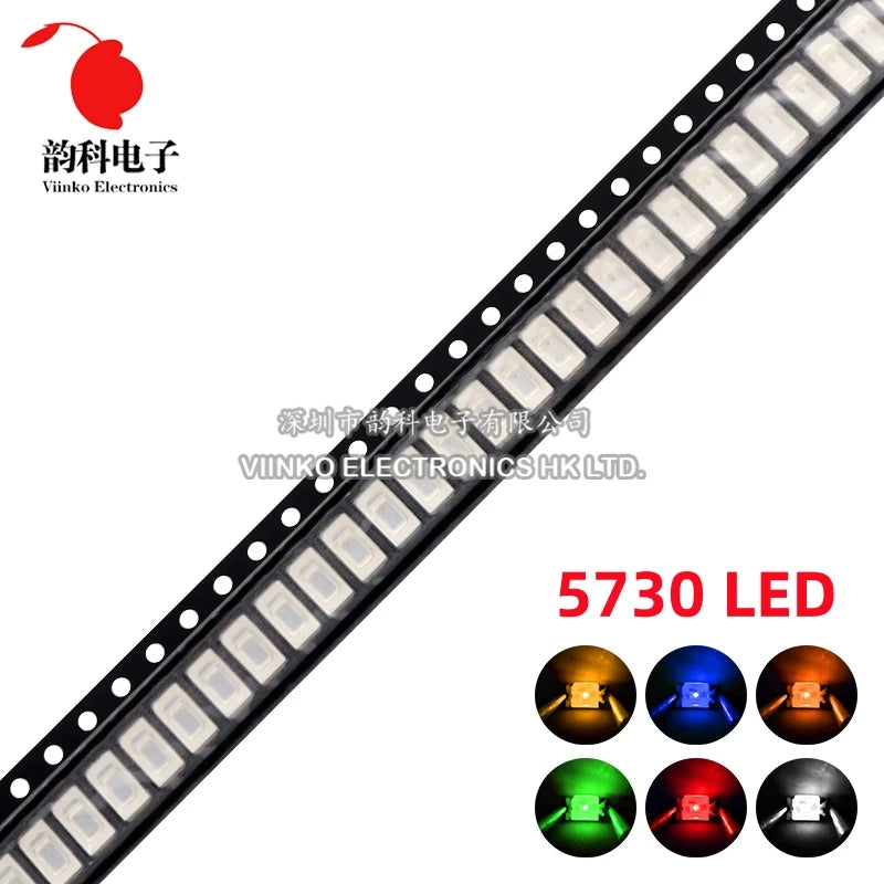 SAMIROB 100pcs/Lot 0805 SMD LED White Ice Blue Red Blue Yellow Green Orange Warm White Pink Purple RGB 2012 Light Emitting Diode